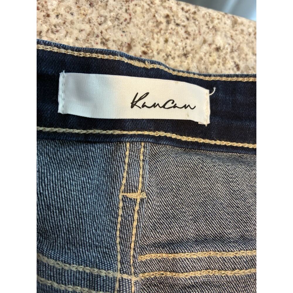 Kancan JEANS Women's Size 13/30 Dark Wash High Rise Flare Leg Button Fly Jeans - Picture 7 of 11